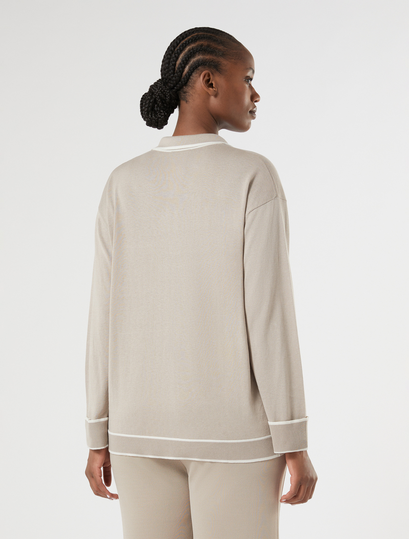 Maglia in seta e cotone - TORTORA - Marina Rinaldi - 4