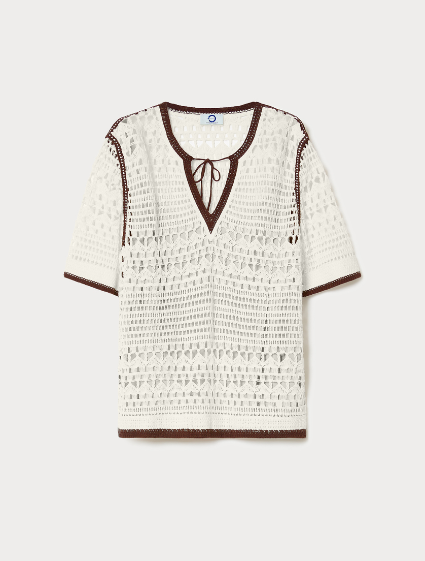 Cotton sweater - IVORY - Marina Rinaldi