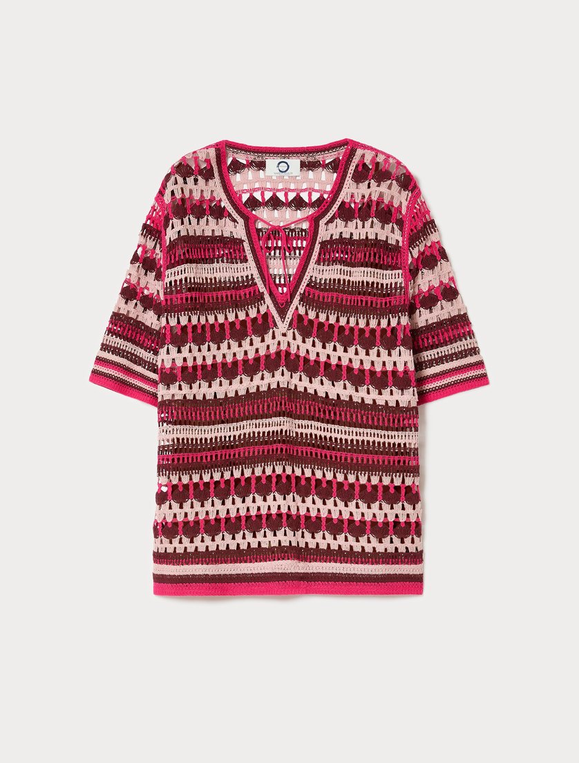 Cotton sweater - FUCHSIA - Marina Rinaldi