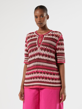 Cotton sweater - FUCHSIA