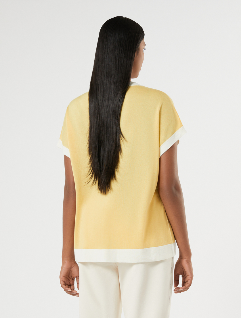 Silk and cashmere sweater - YELLOW - Marina Rinaldi - 4