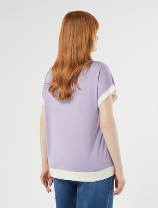 Silk and cashmere sweater - LILAC - Marina Rinaldi - 4