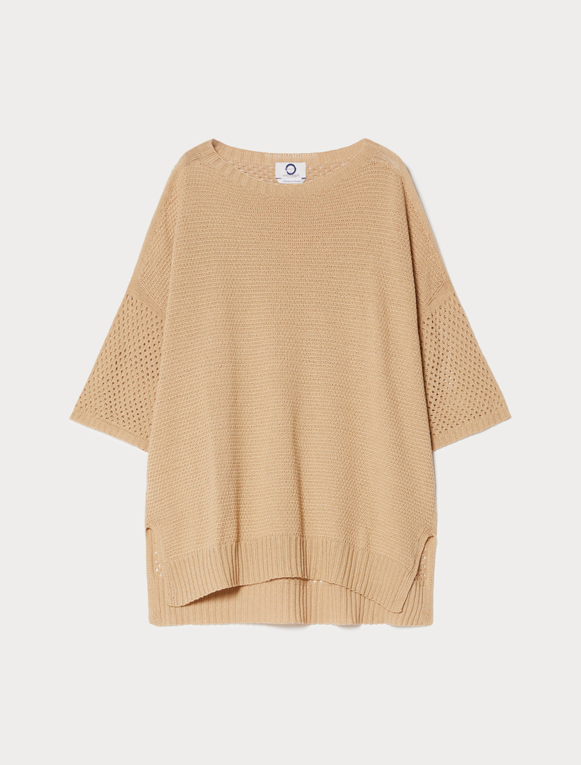 Maglia in cotone - SABBIA - Marina Rinaldi