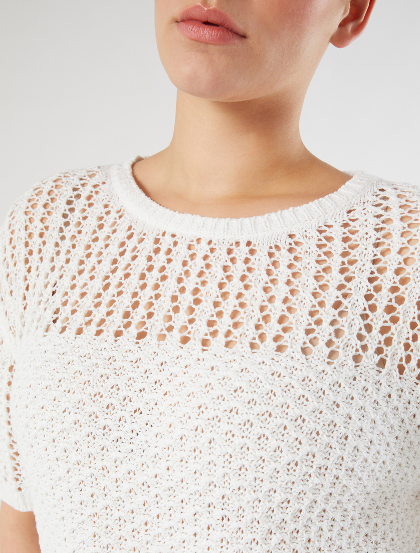 Cotton sweater - OPTICAL WHITE - Marina Rinaldi - 5