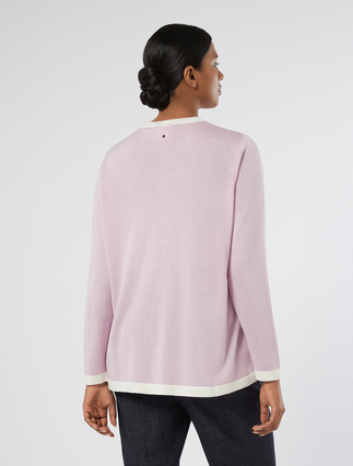 Silk and cashmere sweater - PINK - Marina Rinaldi - 4