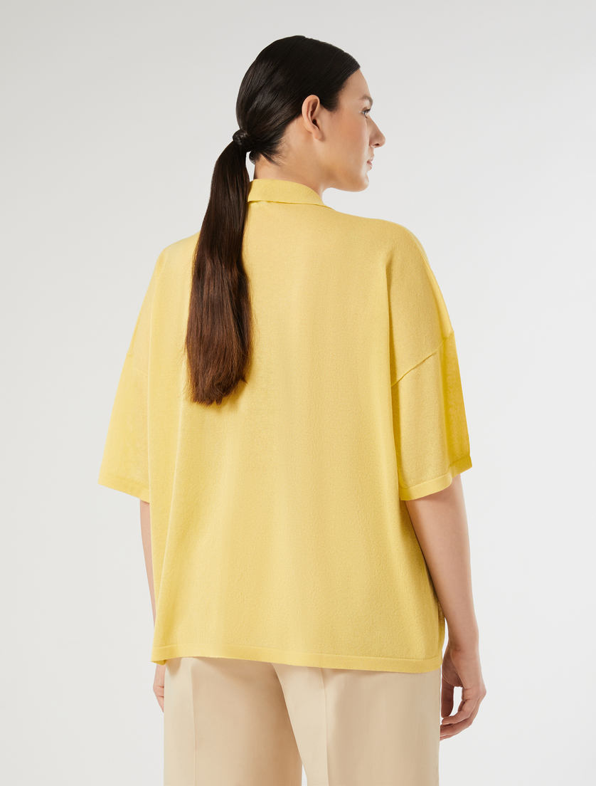 Viscose crepe sweater - YELLOW - Marina Rinaldi - 4