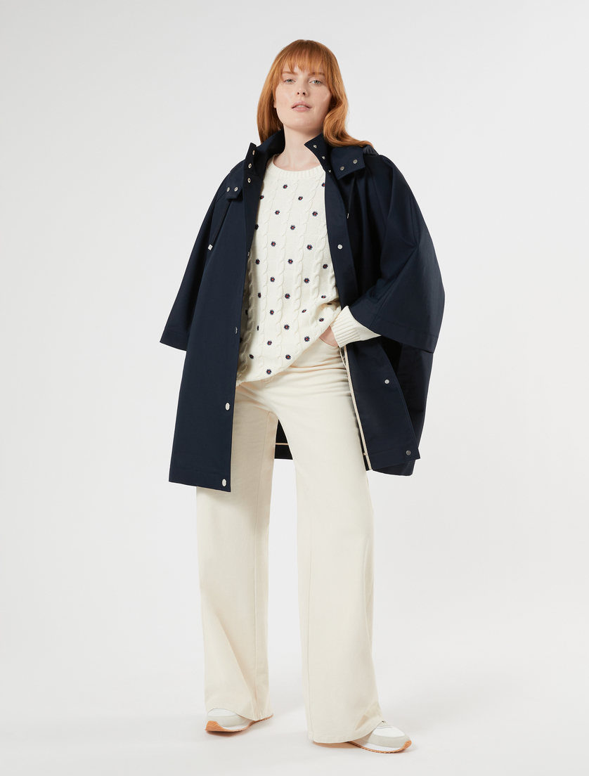 Embroidered cotton sweater - Marina Rinaldi