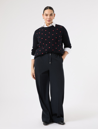 Embroidered cotton sweater - Marina Rinaldi