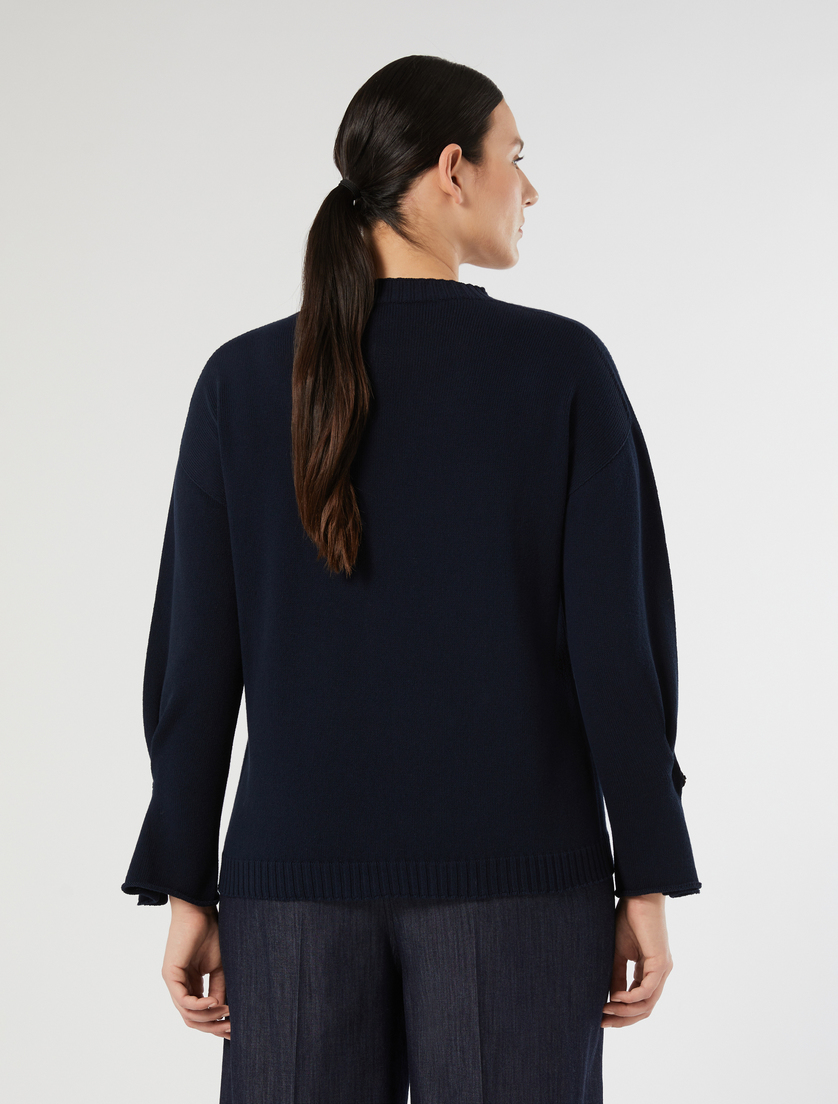 Cotton crepe sweater - MIDNIGHTBLUE - Marina Rinaldi - 4