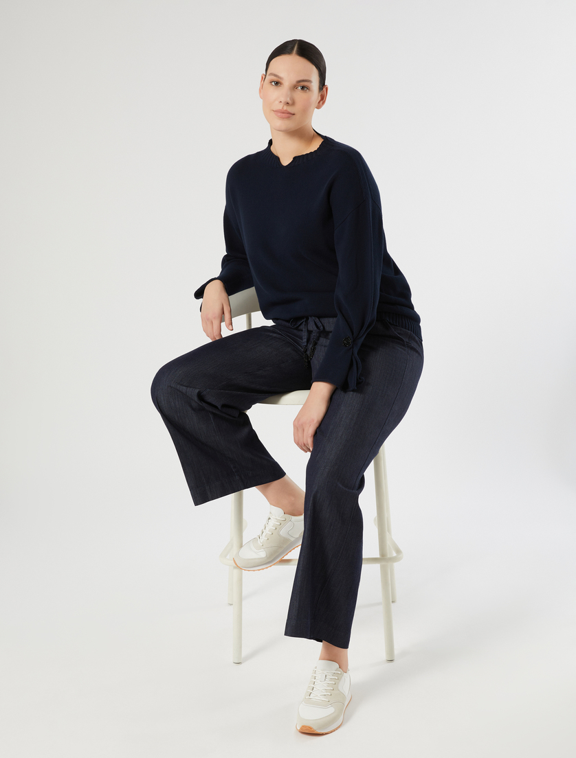 Cotton crepe sweater - Marina Rinaldi