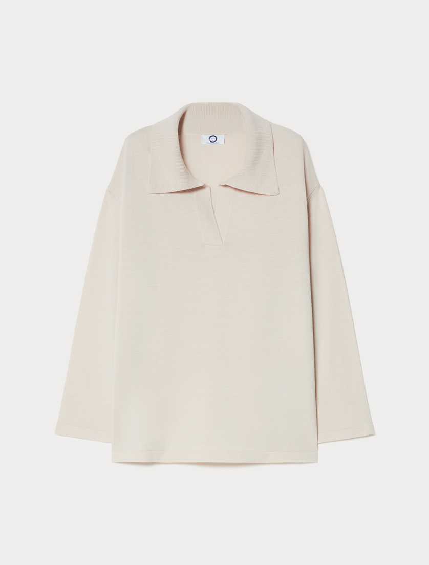 Wool sweater - ECRU - Marina Rinaldi