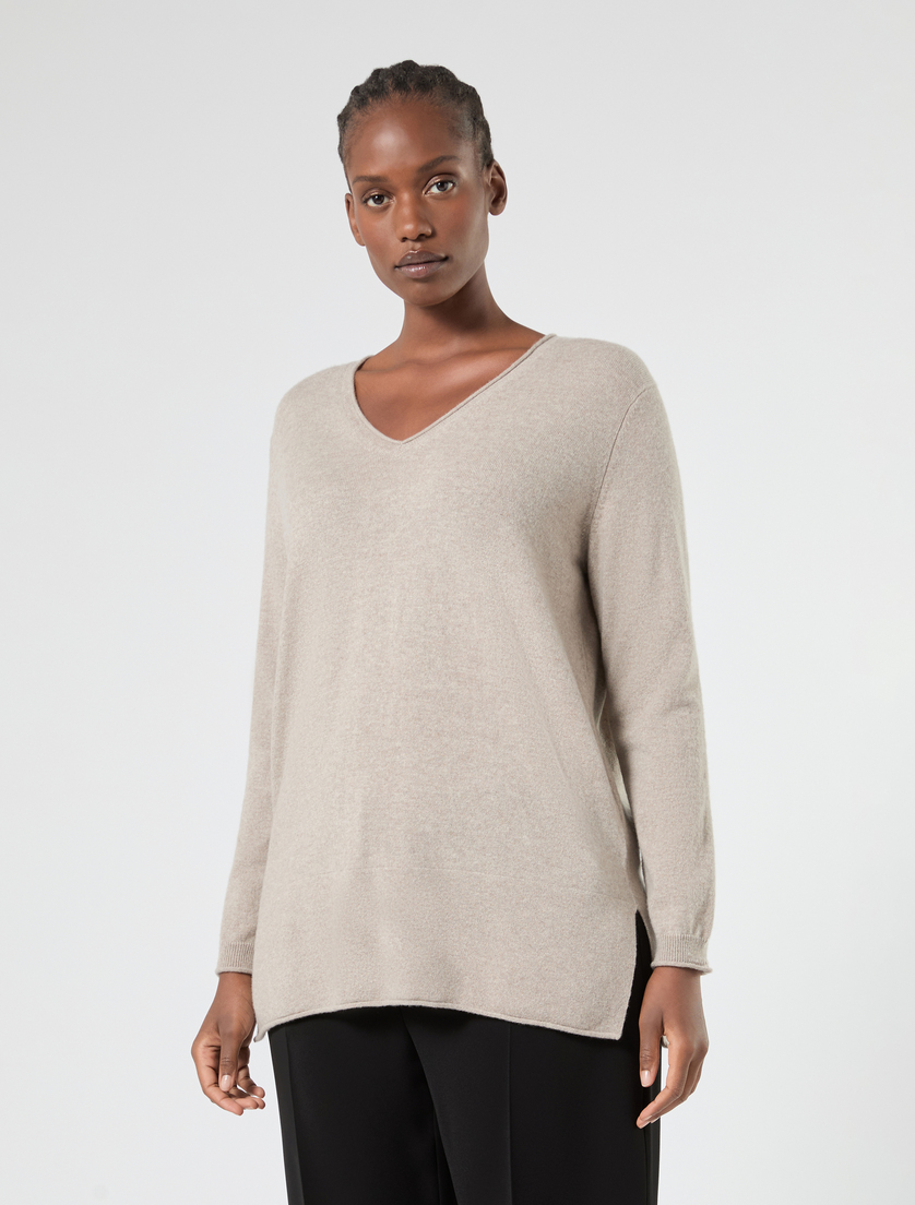 Pure cashmere jumper - BEIGE - Marina Rinaldi - 3