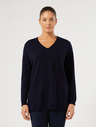 Pure cashmere jumper - MIDNIGHTBLUE - Marina Rinaldi - 3
