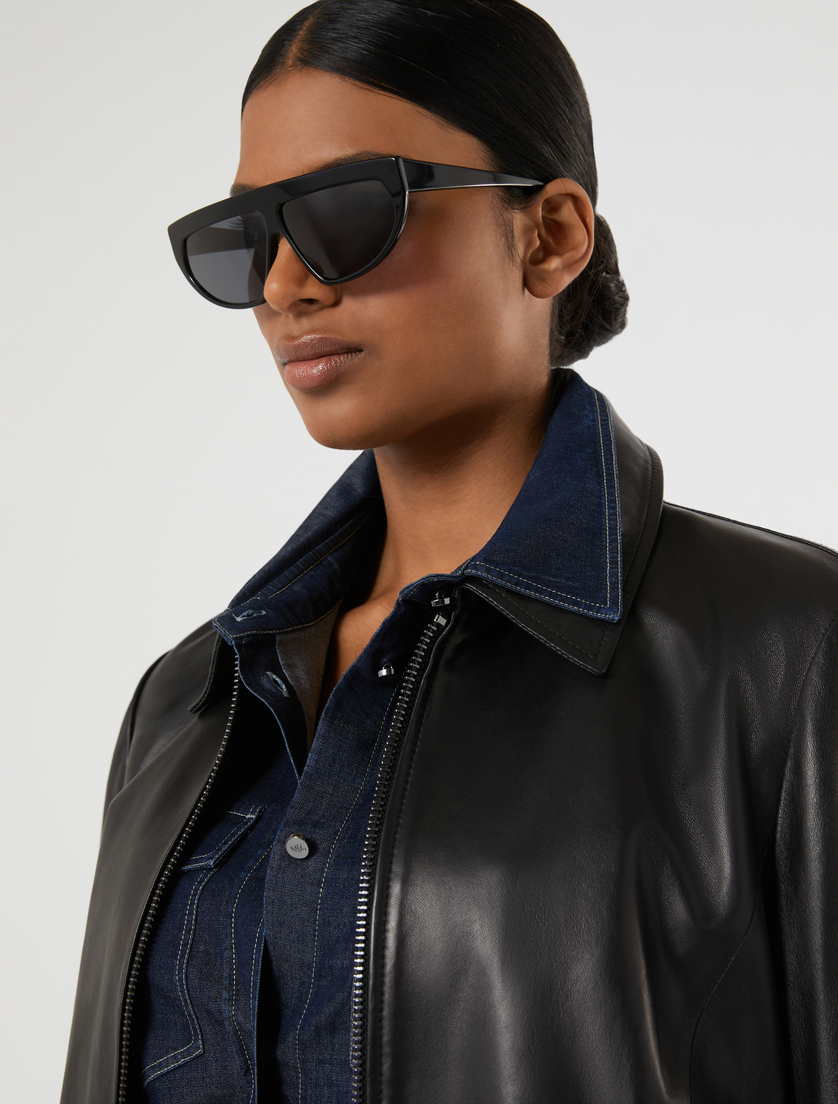 Nappa leather jacket - BLACK - Marina Rinaldi - 5