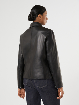 Nappa leather jacket - BLACK - Marina Rinaldi - 4