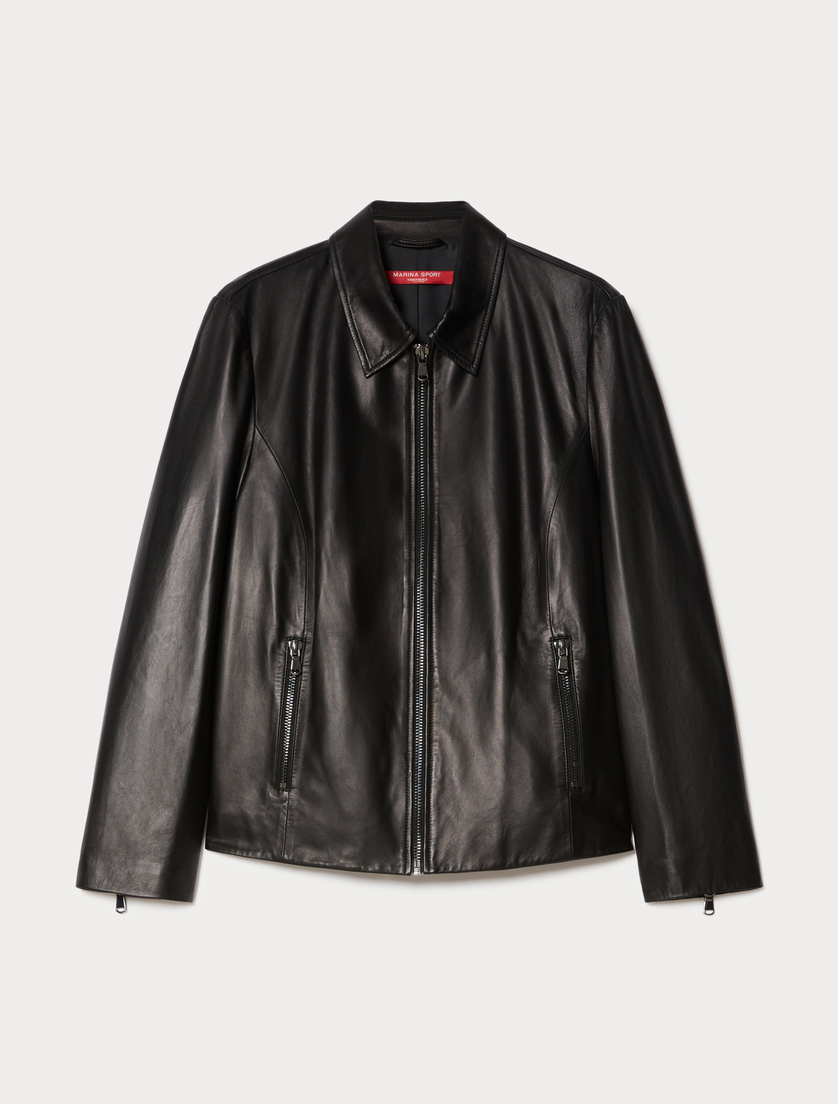 Nappa leather jacket - BLACK - Marina Rinaldi