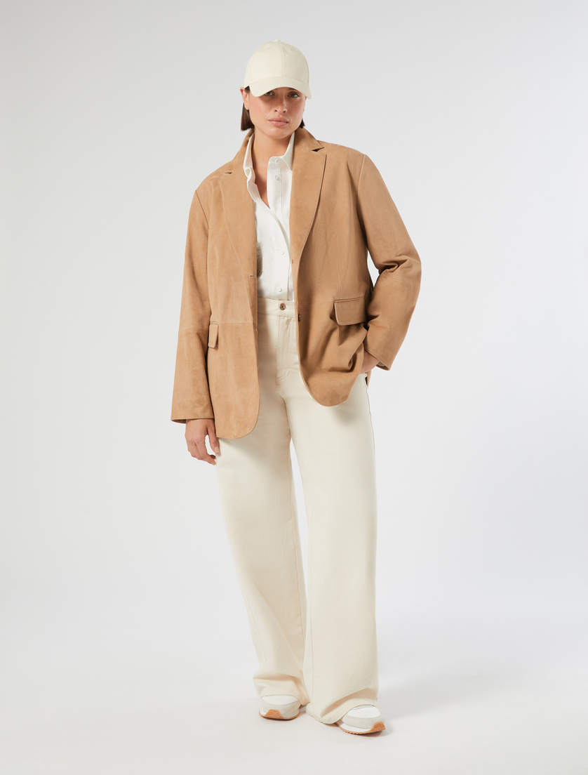 Suede blazer jacket - BEIGE - Marina Rinaldi - 2