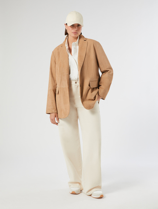 Suede blazer jacket - Marina Rinaldi