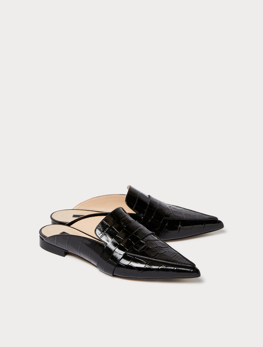 Leather mules - BLACK - Marina Rinaldi - 2