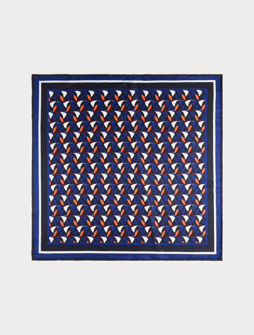 Silk scarf - CORNFLOWER BLUE - Marina Rinaldi