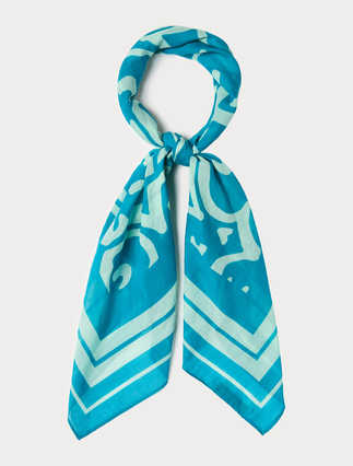 Cotton muslin scarf - WATER - Marina Rinaldi - 3