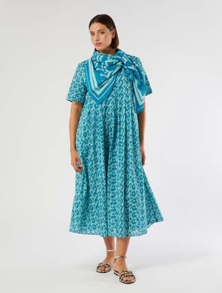 Cotton muslin scarf - WATER - Marina Rinaldi - 5