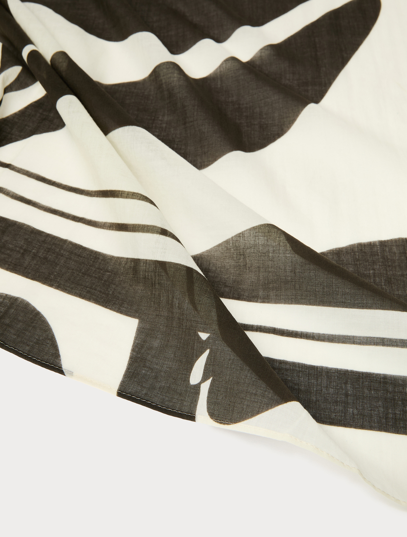 Cotton muslin scarf - IVORY - Marina Rinaldi - 2