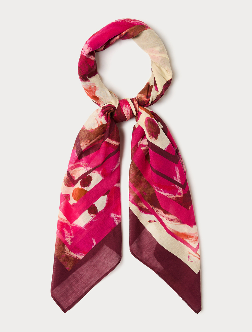 Cotton muslin scarf - ECRU - Marina Rinaldi - 3