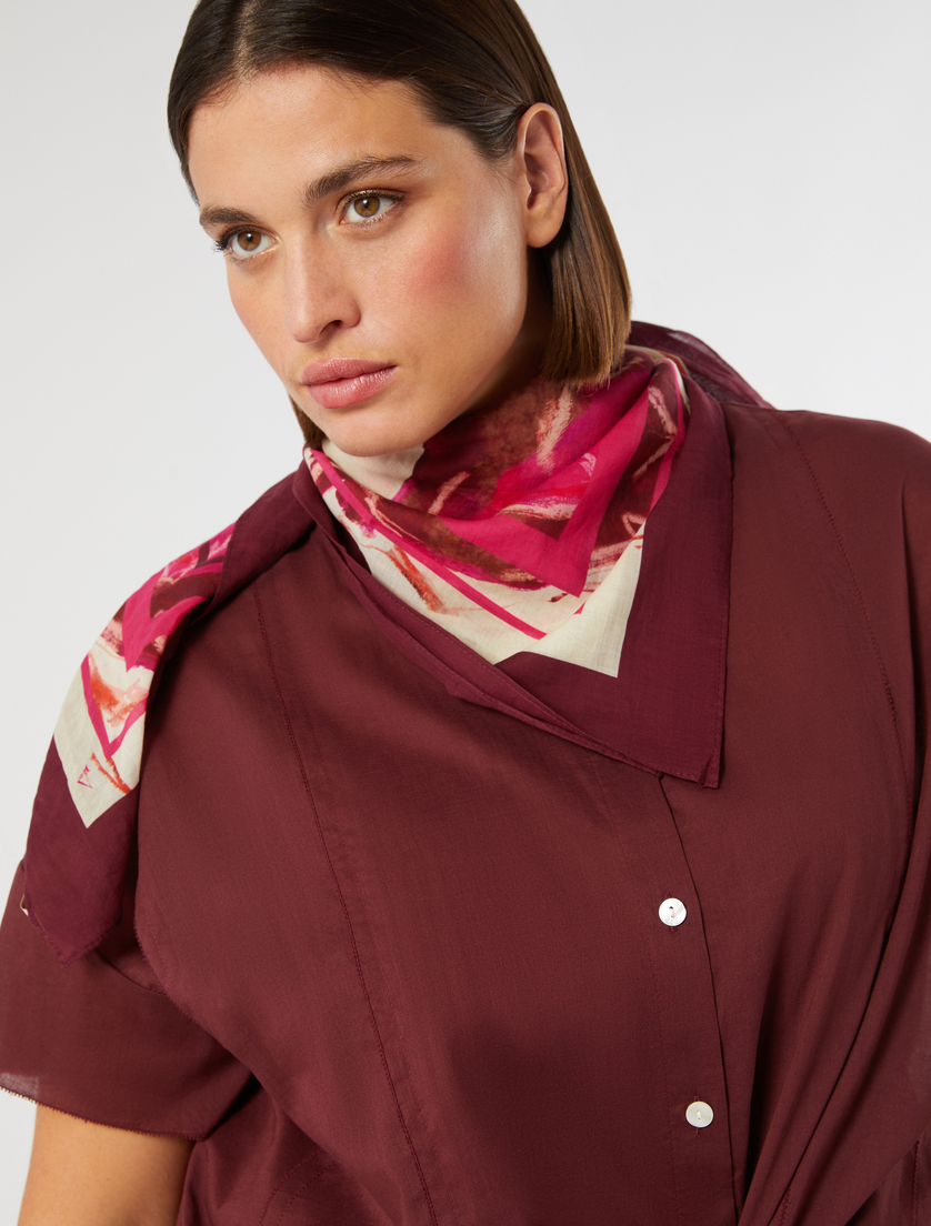 Cotton muslin scarf - ECRU - Marina Rinaldi - 4