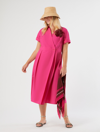 Cotton muslin scarf - FUCHSIA - Marina Rinaldi - 4
