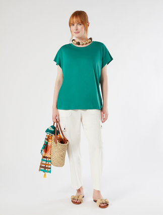 Cotton muslin sarong - GREEN - Marina Rinaldi - 4