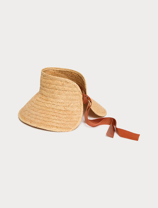 Raffia visor - Marina Rinaldi