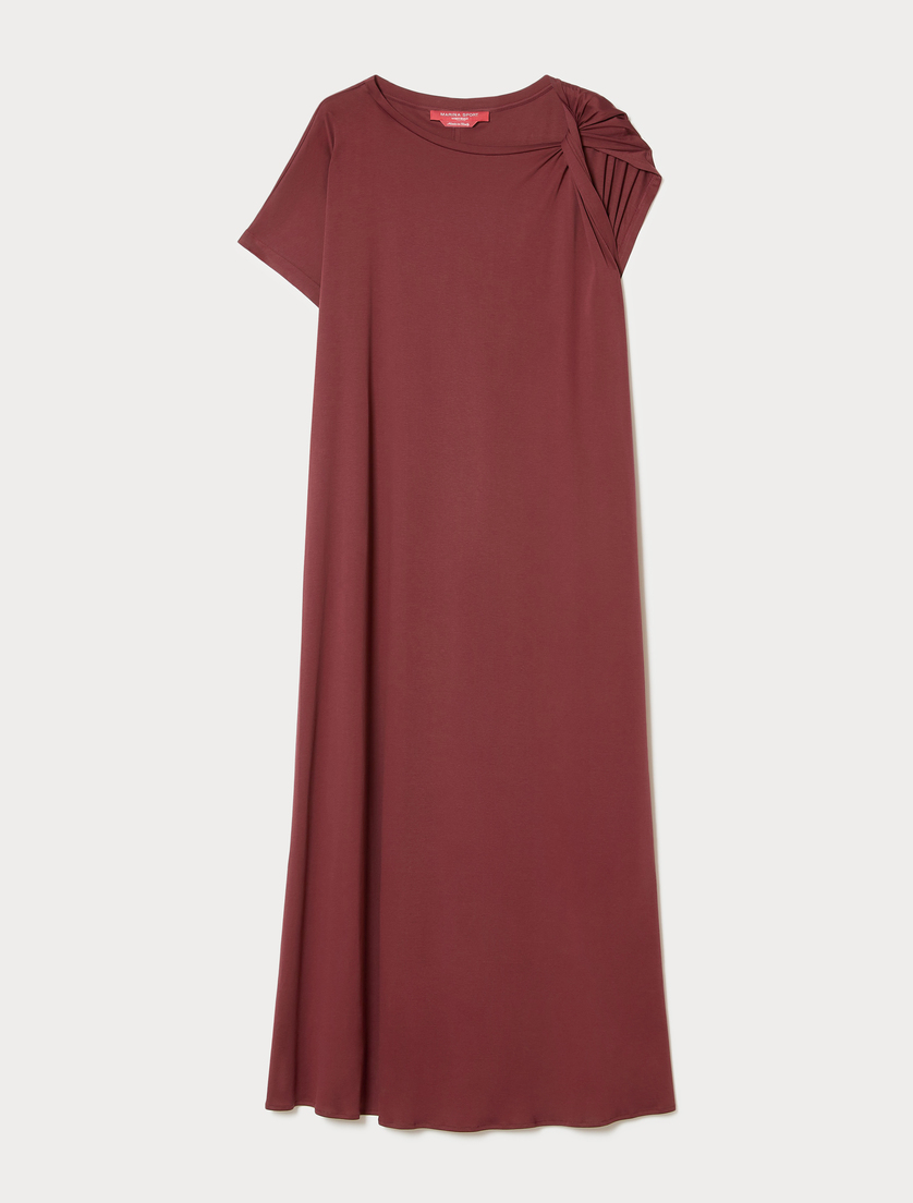 Jersey dress with knot - WINE-COLOURED - Marina Rinaldi