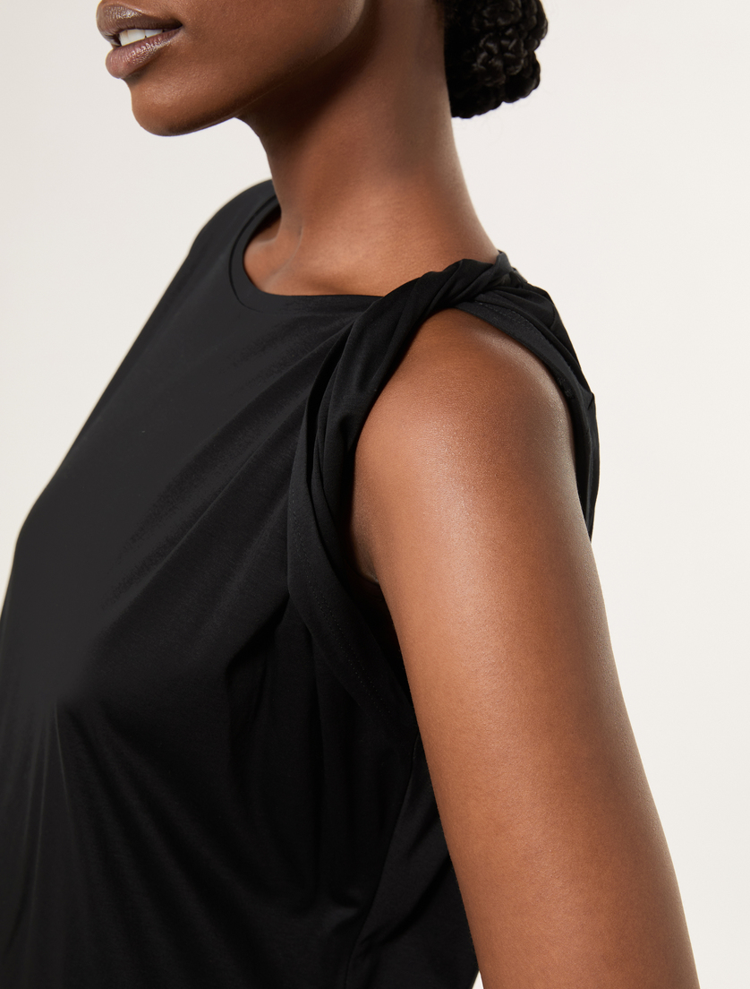 Jersey dress with knot - BLACK - Marina Rinaldi - 5