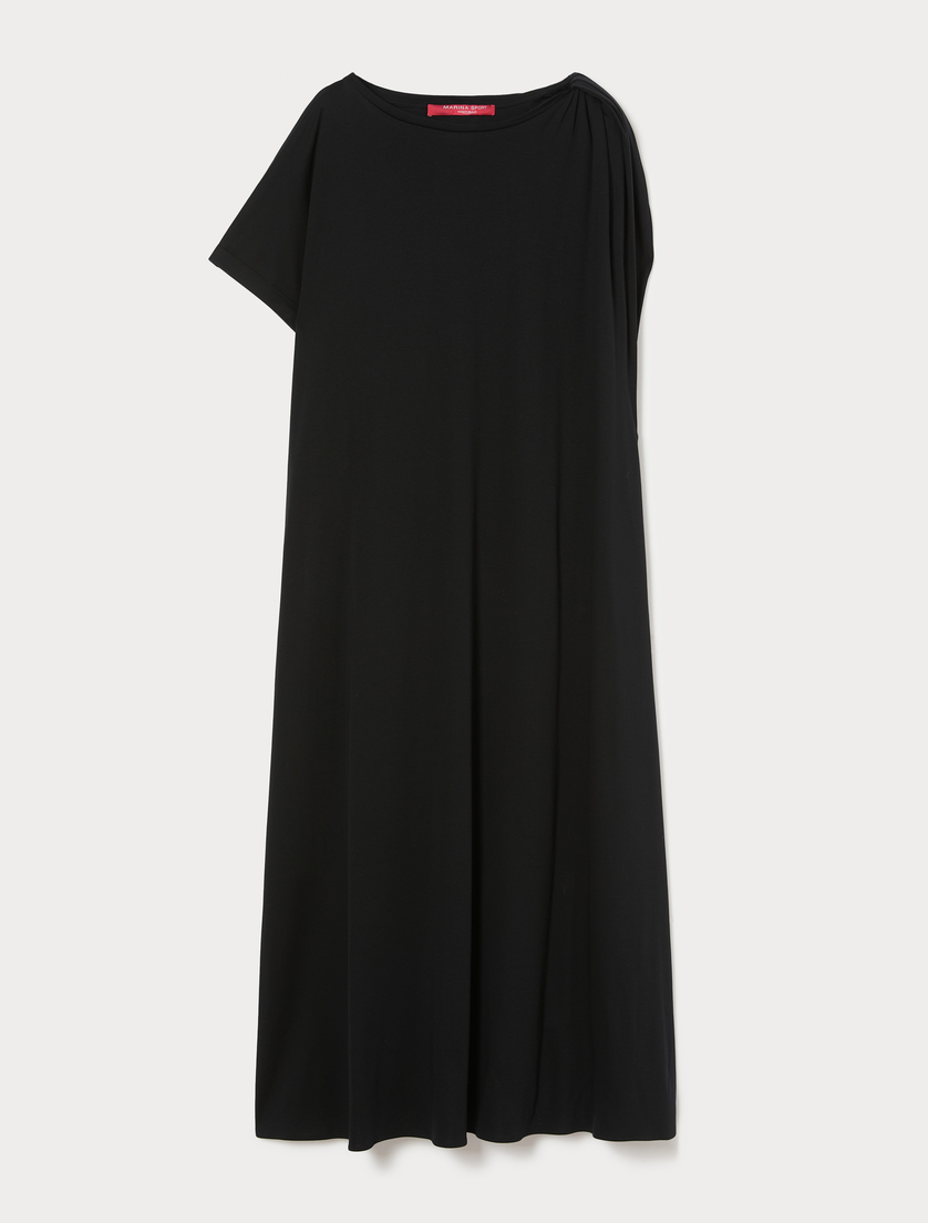 Jersey dress with knot - BLACK - Marina Rinaldi