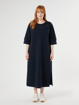 Double-faced jersey dress - NAVY - Marina Rinaldi - 3