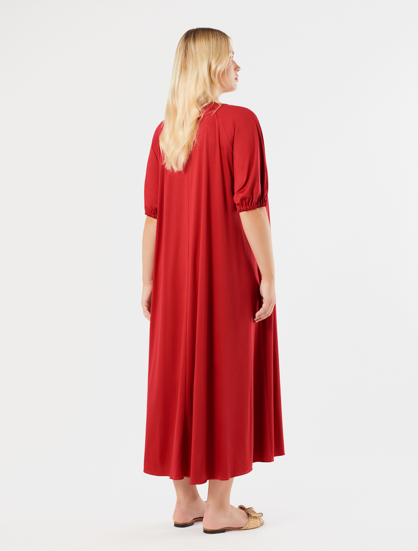 Abito chemisier in jersey - ROSSO - Marina Rinaldi - 4
