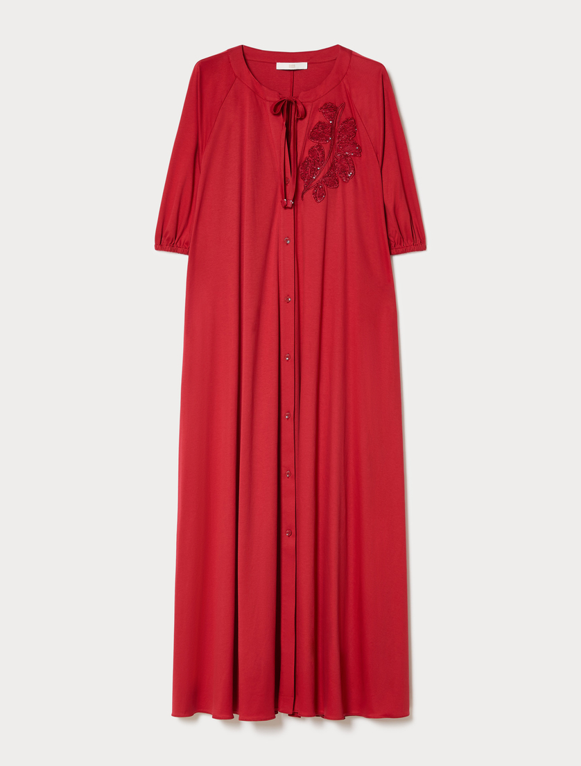 Abito chemisier in jersey - ROSSO - Marina Rinaldi