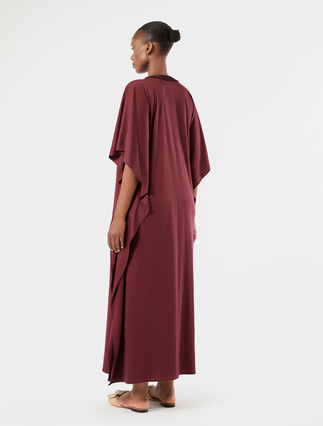 Jersey kaftan dress - WINE-COLOURED - Marina Rinaldi - 4