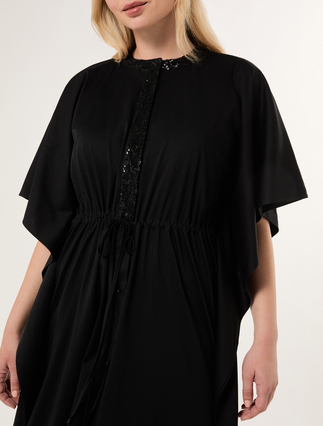 Jersey kaftan dress - BLACK - Marina Rinaldi - 5