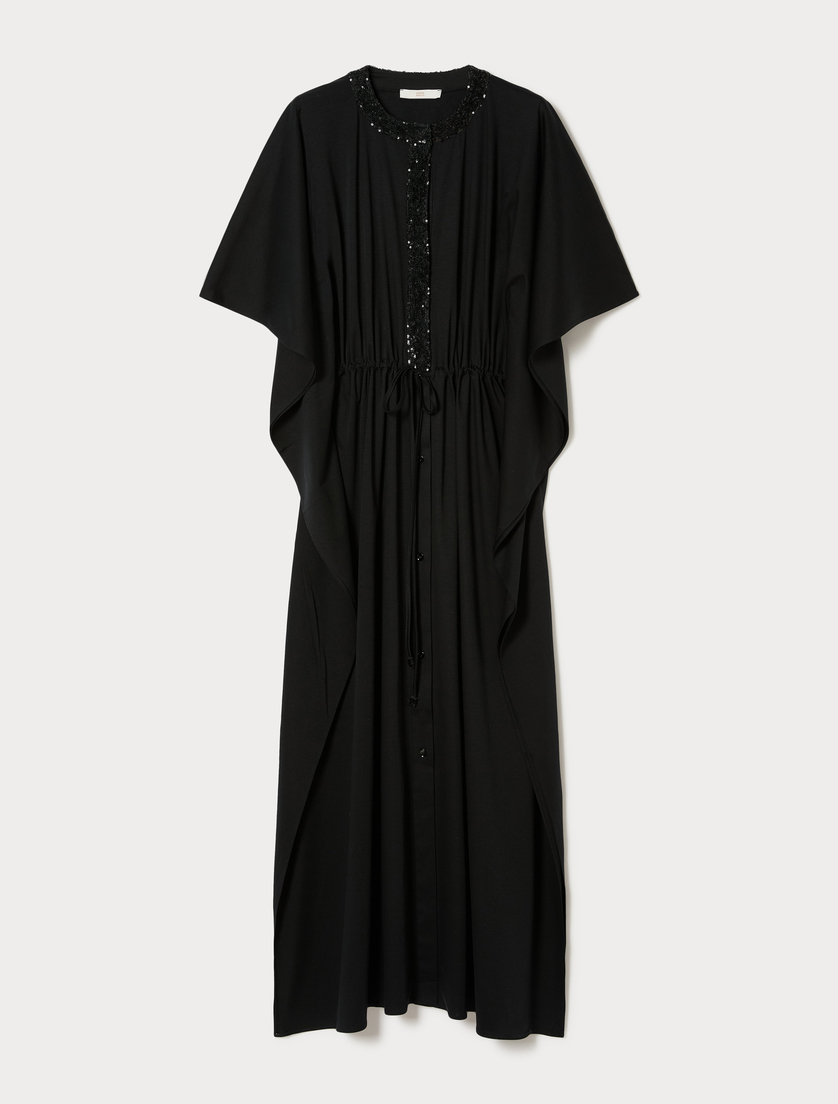 Jersey kaftan dress - BLACK - Marina Rinaldi