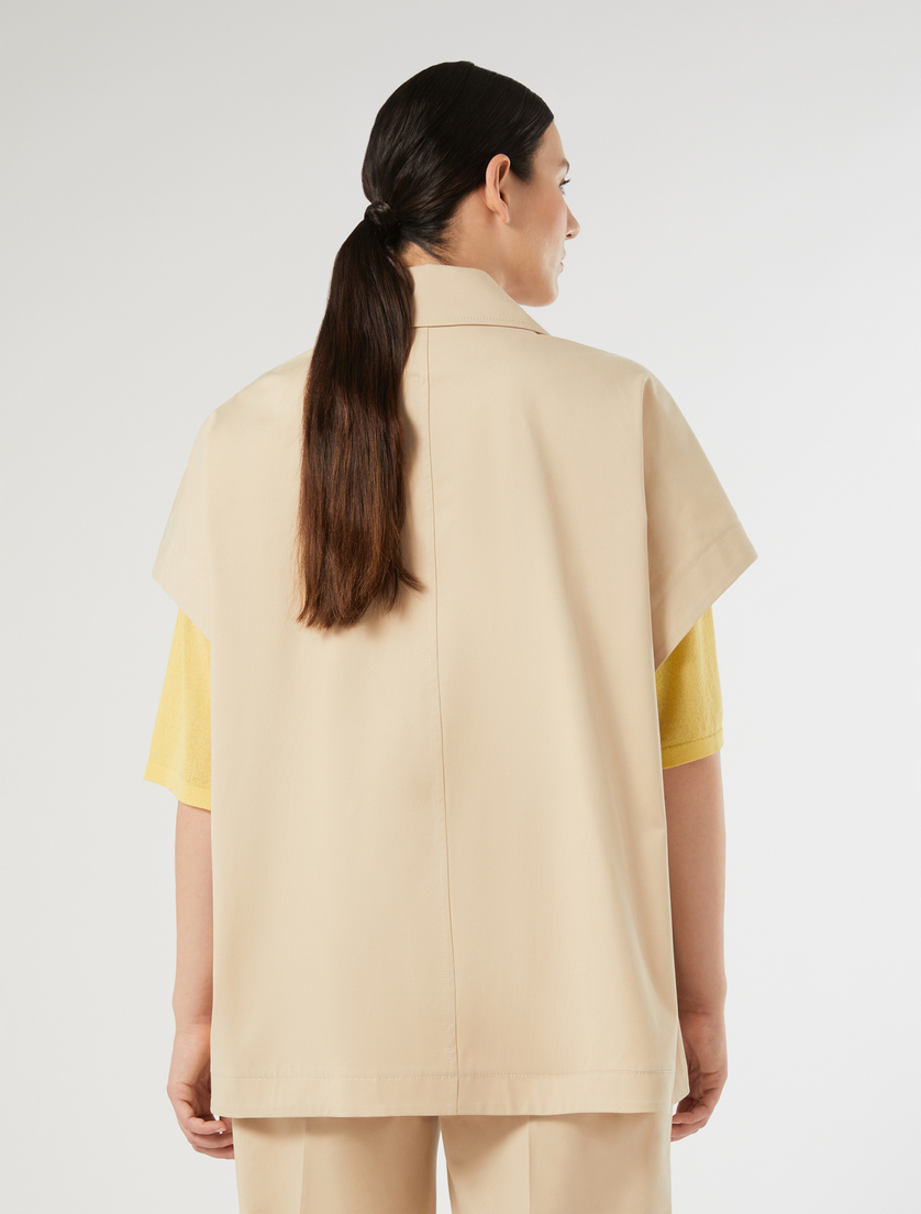 Cotton gabardine cape - SAND - Marina Rinaldi - 2