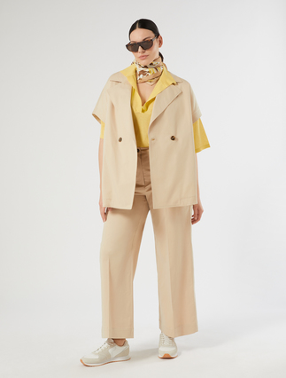 Cotton gabardine cape - SAND - Marina Rinaldi - 4