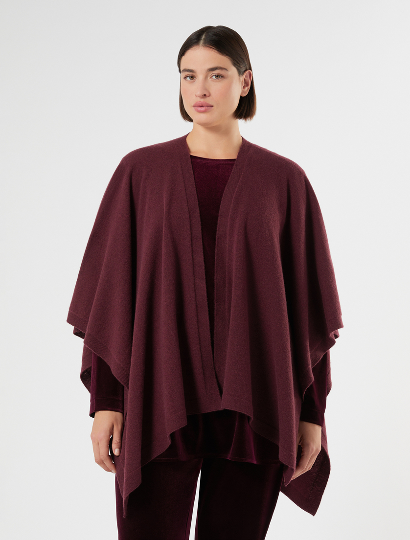 Wool cape - BORDEAUX - Marina Rinaldi