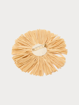 Raffia necklace and brooch - NATURAL - Marina Rinaldi - 3