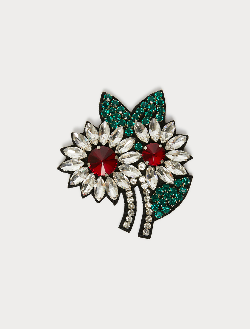 Rhinestone brooches - OPTICAL WHITE - Marina Rinaldi