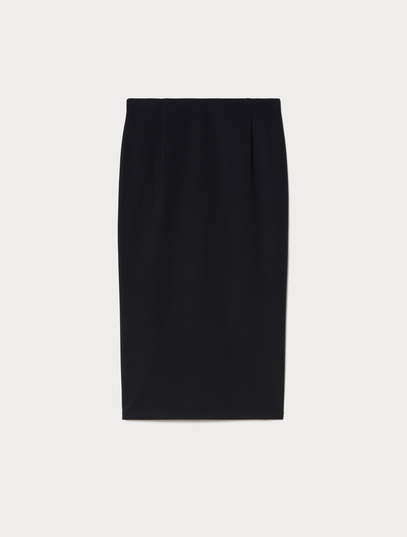 Jupe mi-longue en jersey - BLEU NUIT - Marina Rinaldi