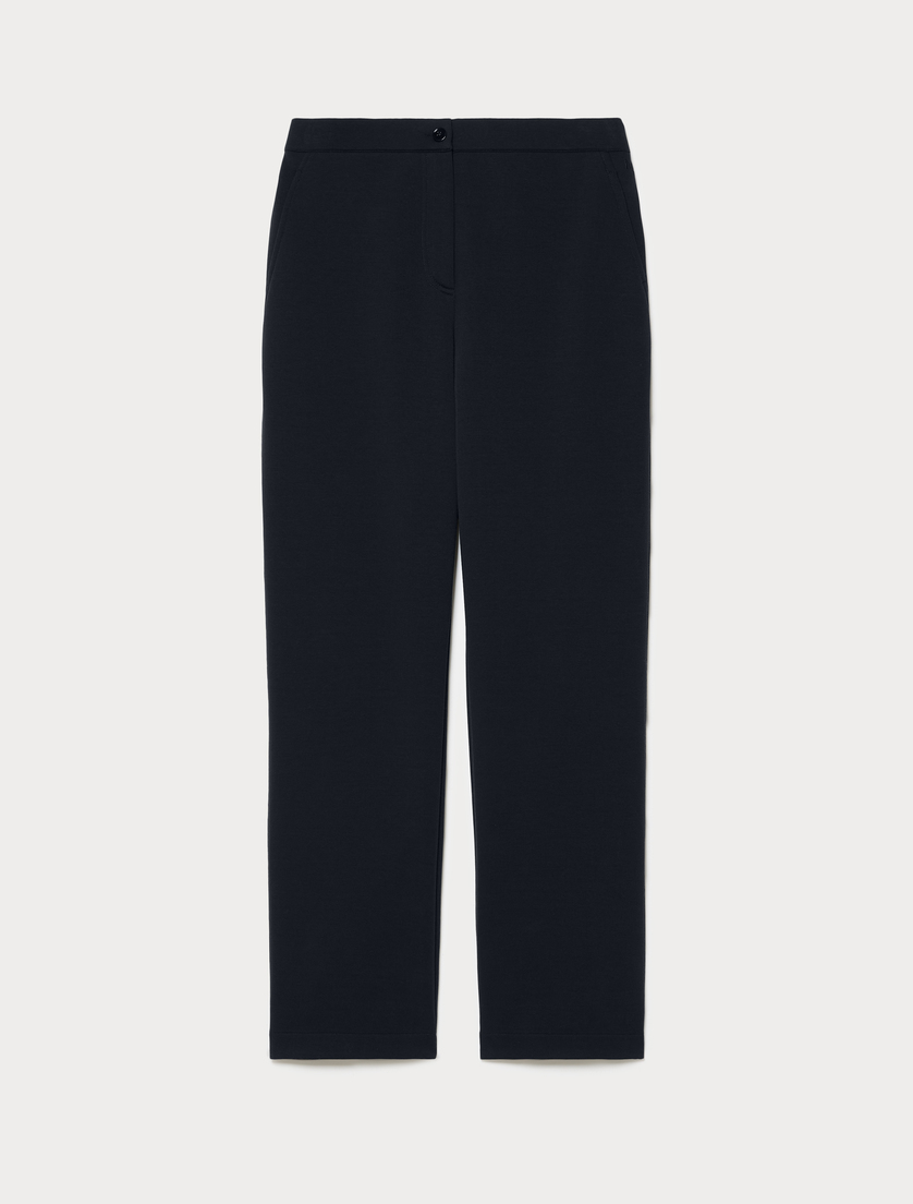 Double-faced jersey trousers - MIDNIGHTBLUE - Marina Rinaldi