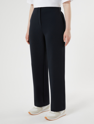 Pantaloni in jersey double - BLU NOTTE