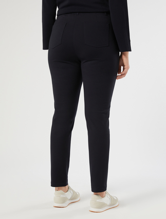Milano-knit trousers - MIDNIGHTBLUE - Marina Rinaldi - 4
